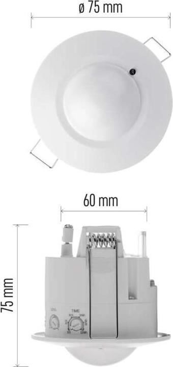 Produktbild Emos Bewegungsmelder (MW-Sensor) IP20 1200W Weiss (8 m)