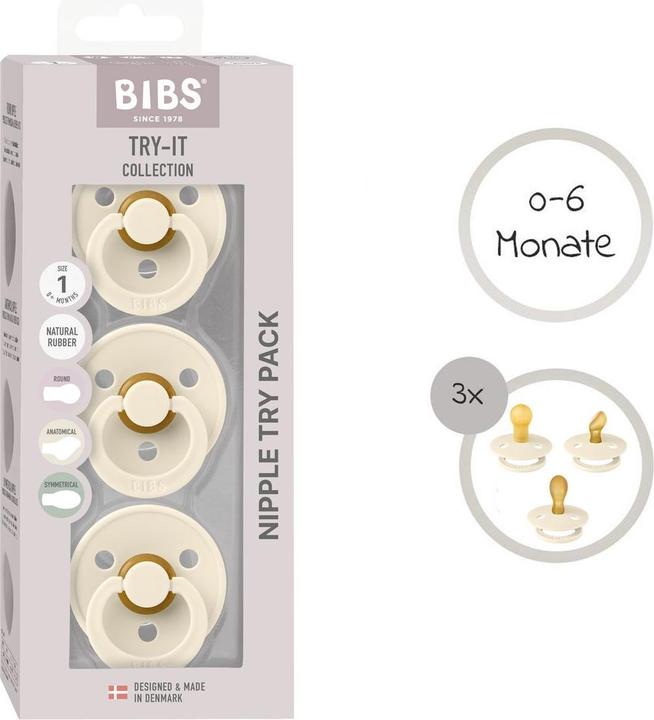 Produktbild Bibs Try-it Colour Nuggis (3x, 0 - 6 Monate)