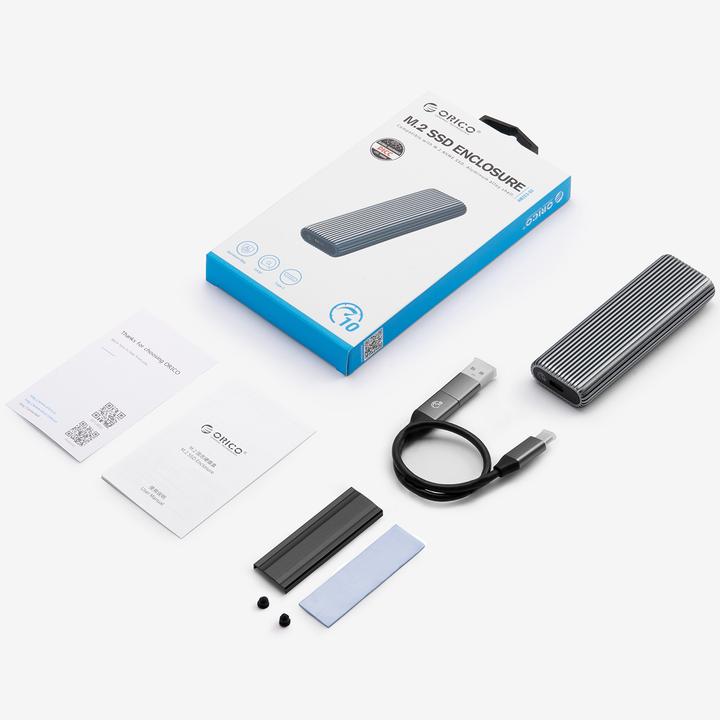 Actual product image Orico Other Computer Accessory AM2C3-G2 M.2 NVME USB-C 3.2 Disk Drive - Gray (M.2 2230)