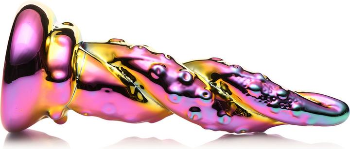 Produktbild Creature Cocks XR Brands Bezaubernder Regenbogen Glasdildo Gelb & Pink