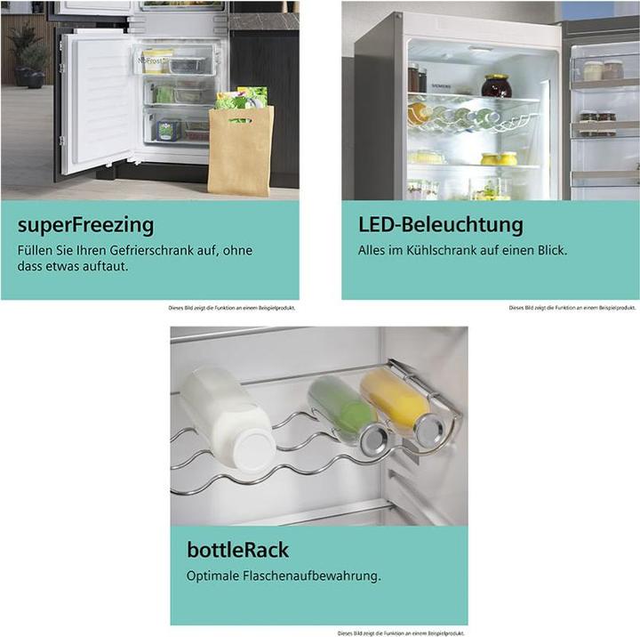 Produktbild Siemens KÜHL-GEFRIERKOMBI STAND 203X60 (KG39NAIAU GST) (363 l)