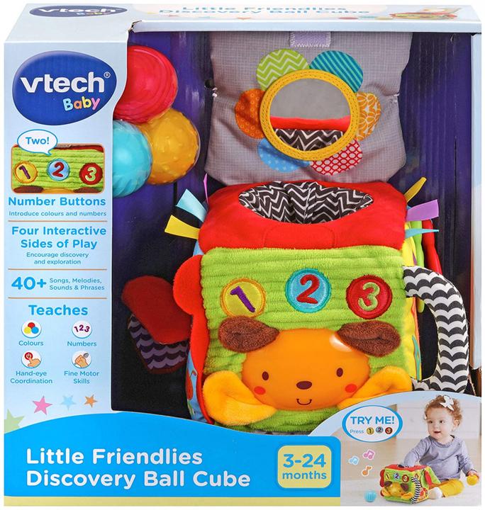 Productafbeelding VTech 528203 Baby Zachte Activiteiten Kubus met Melodietjes en Zinnetjes (Engelse versie) 3+ Maanden