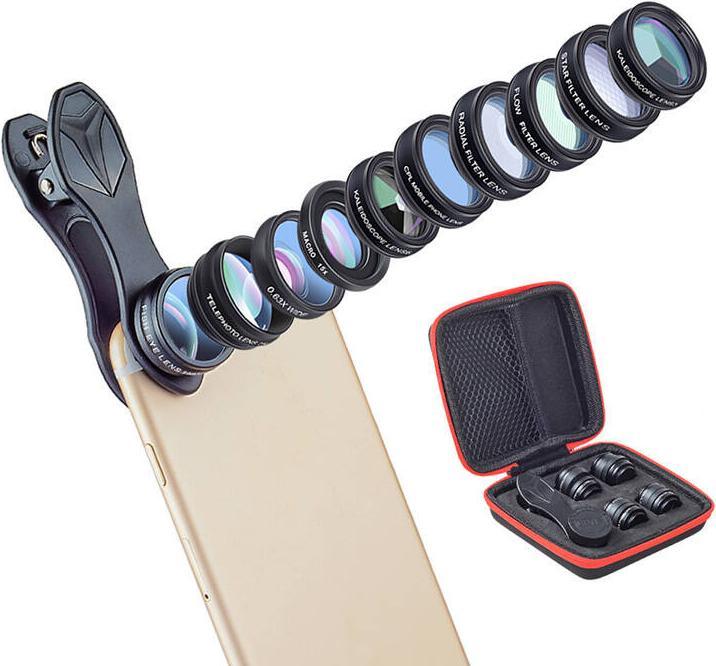 Actual product image Apexel Mobile lens kit APL-DG10 10 in 1
