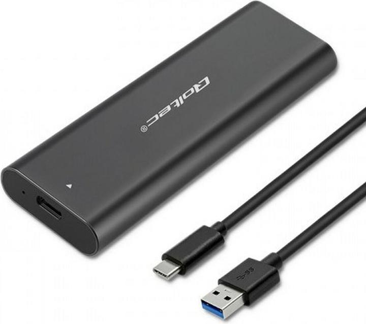 Qoltec Obudowa | kieszeń do dyskówM.2 SATA SSD | NVME | USB typ C (M.2)