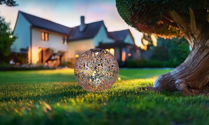 Productafbeelding Globo Zonnelampje Metaal Zilver, 1xled (1 x)