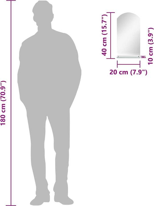 Immagine prodotto vidaXL Miroir murale (50 x 70 cm)