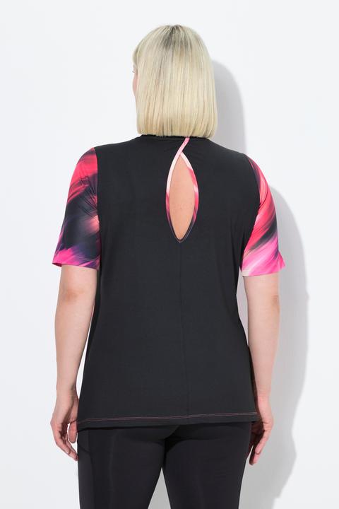 Produktbild Ulla Popken T-Shirt, Rücken-Cut-Out, Rundhals, Halbarm, recycelt (56)