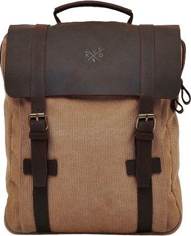 Only-Bags.Store Segeltuch-Rucksack, strapazierfähiger Leder-Rucksack, stilvolle 15in Laptop-Tasche, ästhetische (14 l)