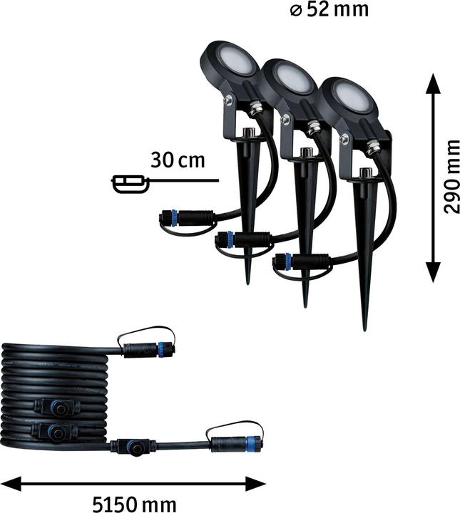 Actual product image Paulmann Plug & Shine Sting Ergänzungsset (520 lm, IP67)