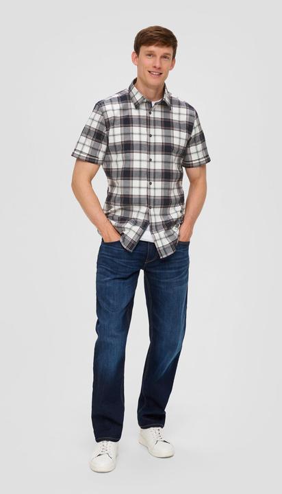 Immagine prodotto s.Oliver Hemd Kurzes Baumwollstretch-Hemd im Slim Fit (L)