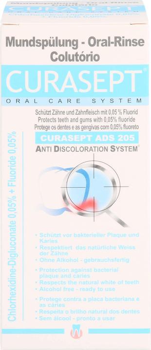 Actual product image Curasept ADS 205 Mouthwash 0.05 % Fl 200 ml (200 ml, Mouthwash)