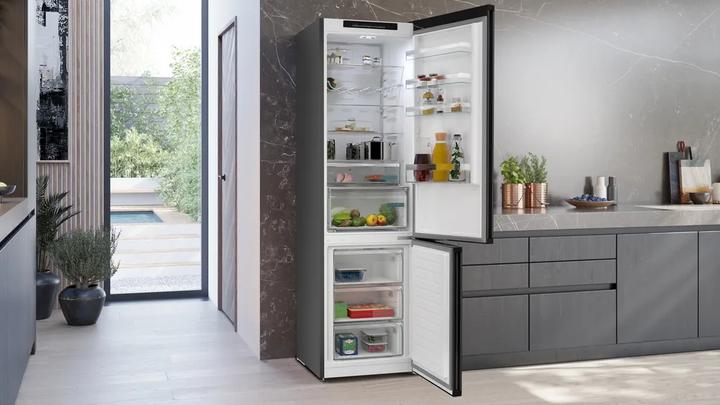 Produktbild Siemens iQ300, free-standing fridge-freezer with freezer at bottom, 203 x 60 cm, BlackSteel, KG39N2XAG (363 l)