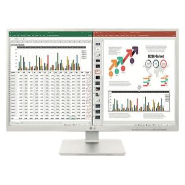 LG MONITOR 27" 27BK55YP-W FHD IPS 5MS HDMI DP REGULABLE EN ALTURA (1920 x 1080 Pixel, 27"), Monitor,