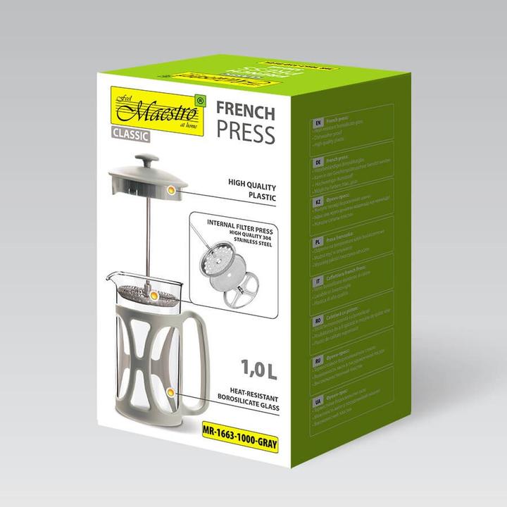 Produktbild Maestro Prasa francuska 1L MR-1663-1000-GRAY (1 l)
