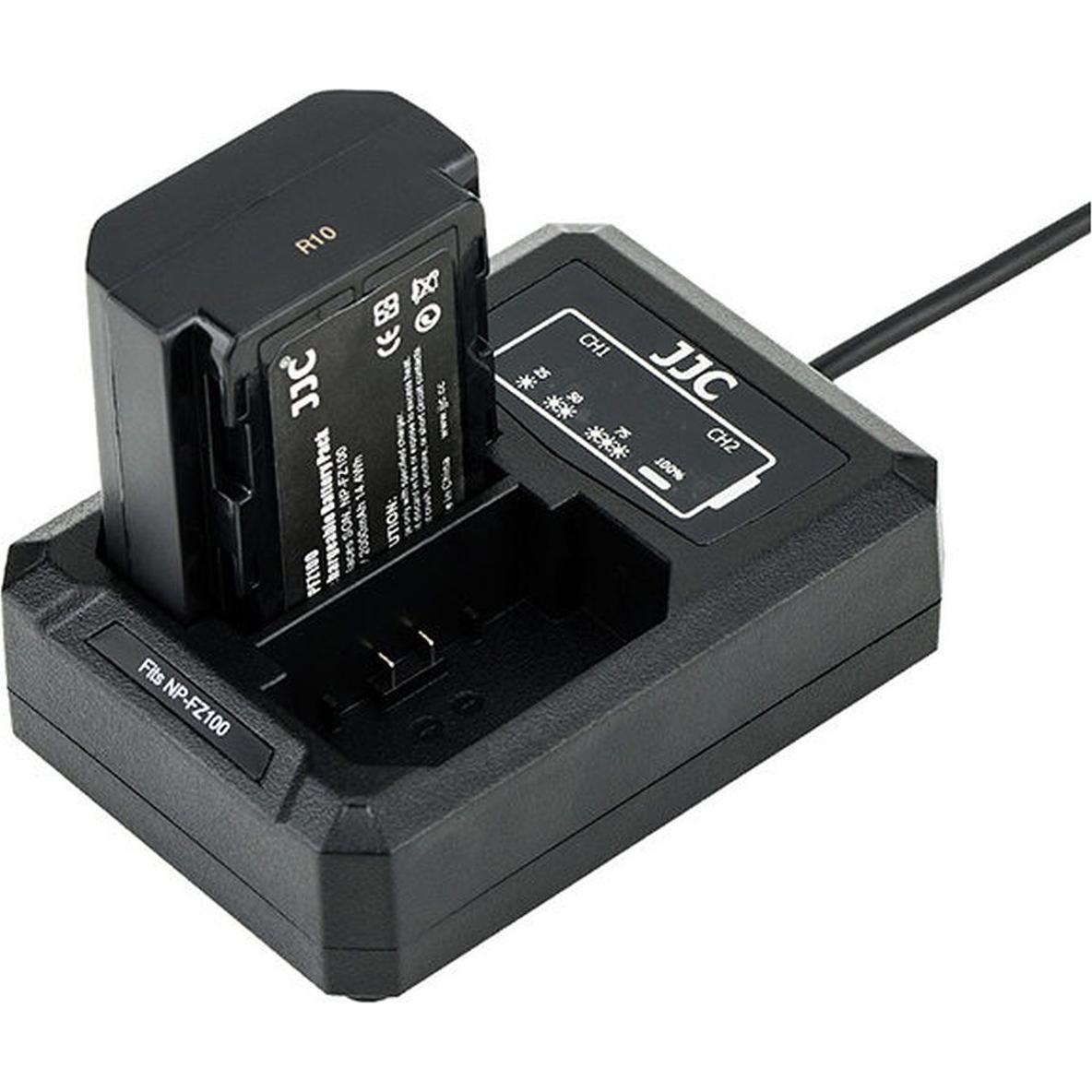 JJC Dual Battery Charger (Caricabatterie per fotocamere), Alimentatore fotocamera