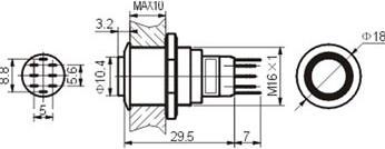 Produktbild Velleman High Round Metal Switch Spdt 1No 1Nc Green Ring