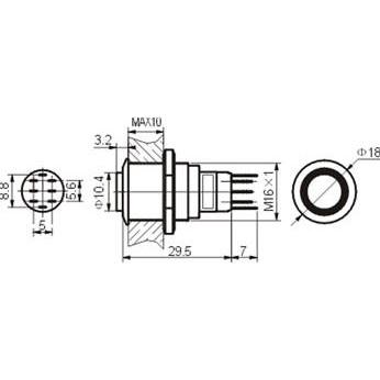 Thumbnail - Velleman High Round Metal Switch Spdt 1No 1Nc Blue Ring, Taster + Schalter, Blau