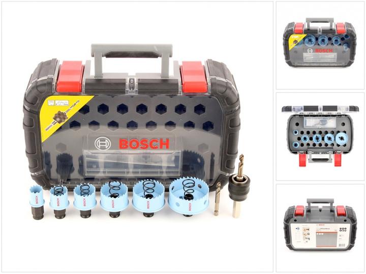 Produktbild Bosch Professional Zubehör 9-tlg. Sheet Metal Lochsägen-Set für Elektriker, 22–64 mm (22 mm, 29 mm, 35 mm, 44 mm, 51 mm, 64 mm)