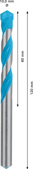Produktbild Bosch Professional Zubehör EXPERT CYL-9 MultiConstruction Bohrer, 10 x 80 x 120 mm (10 Millimeter)