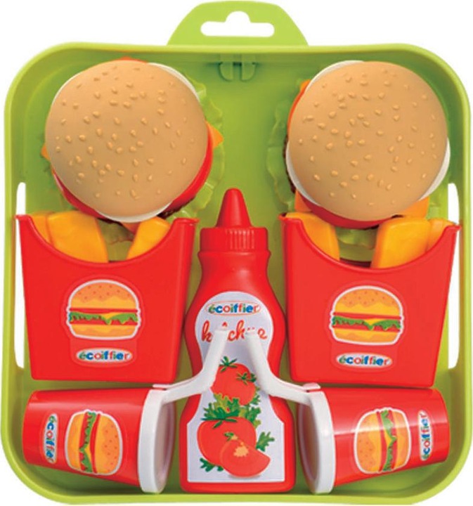 Produktbild Ecoiffier Chef Hamburgerset am Tablett serviert