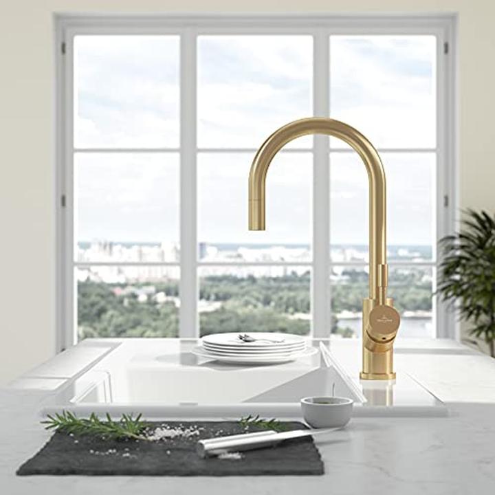 Actual product image Villeroy & Boch V&B EH sink mixer UMBRELLA FLEX gold