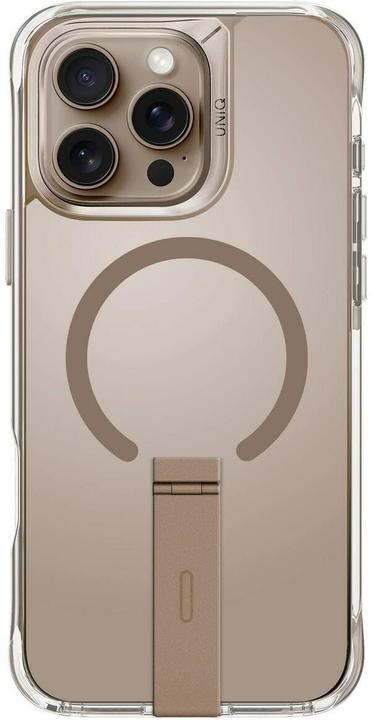 Productafbeelding Uniq Hoesje Eleva met Vertica Stand iPhone 16 Pro 6.3" goud/taupe goud (Apple iPhone 16 Pro)