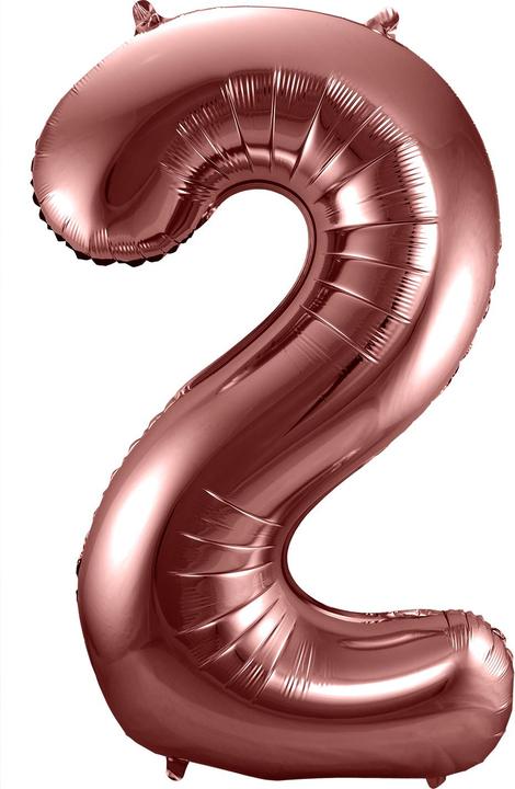 Folat Folienballon Zahl 2 Bronze - 86 cm (1 x)