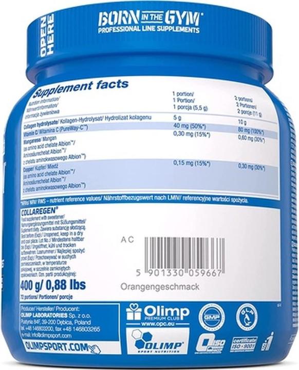 Image du produit Olimp Sport Nutrition Collaregen (boîte de 400g) (1 pcs, Poudre, 400 g)