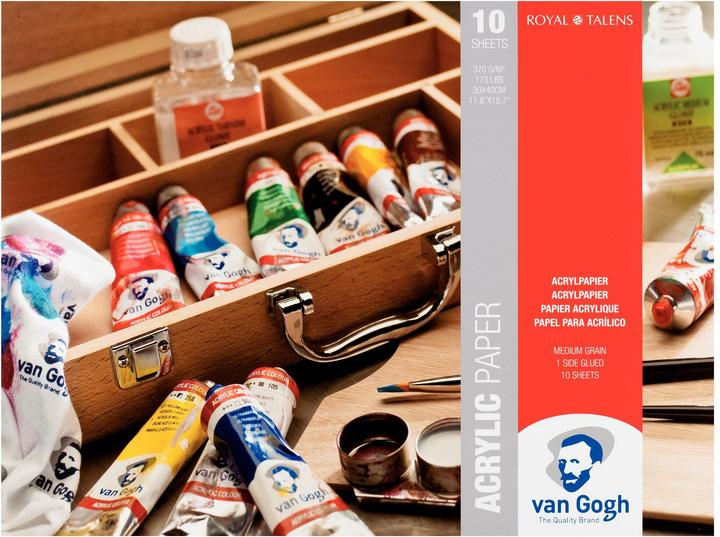 Produktbild Van Gogh Acrylic Paper Pad 10 Sheets 370g/173lb. size 30 x 40cm / 11.8" x 15.7" (370 g/m², 30 x 40 cm)