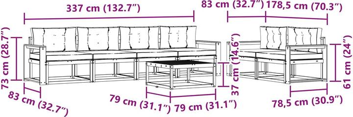 Produktbild vidaXL Outdoor-Sofa