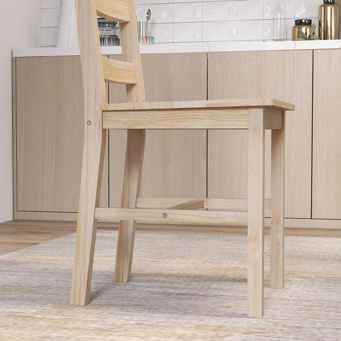 Immagine prodotto Swisshandel24 Set da pranzo da 5 pezzi Tavolo da pranzo con sedie Gruppo di sedute, legno massiccio (Legno)