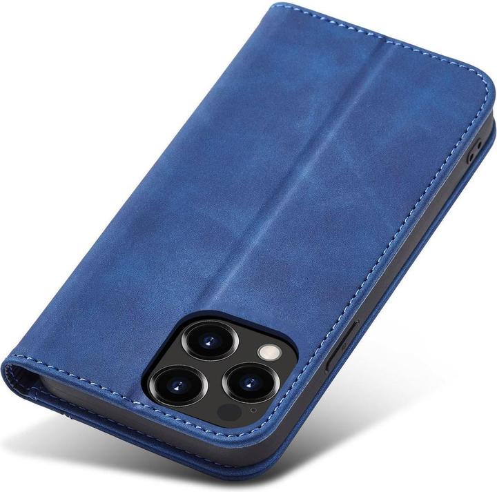 Produktbild Hurtel Magnet Fancy Case Case für iPhone 13 Pro Max Tasche Kartenetui Kartenhalter Blau (Apple iPhone 13 Pro Max)