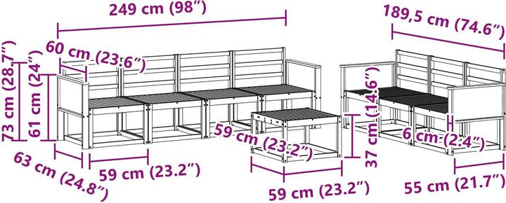 Produktbild vidaXL Outdoor-Sofa