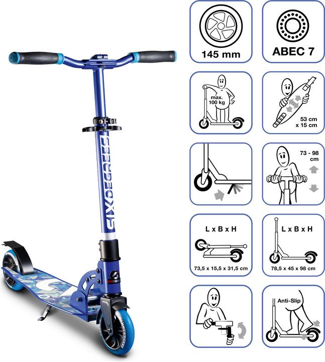 Produktbild Six Degrees Aluminium Scooter Junior 145 mm