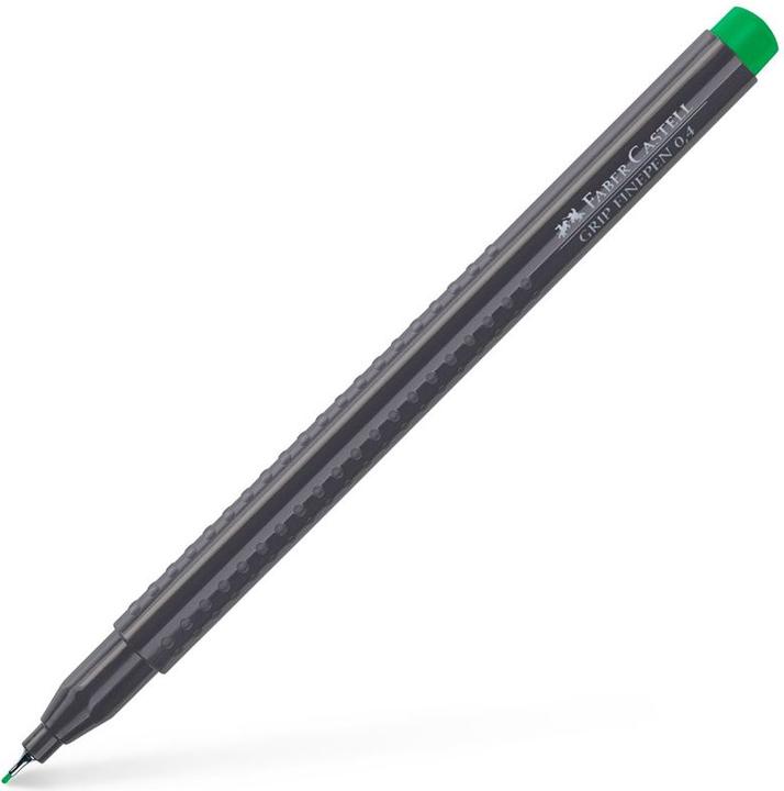Actual product image Faber-Castell Finepen Grip 0.4 emerald green (Emerald green, 10 x)