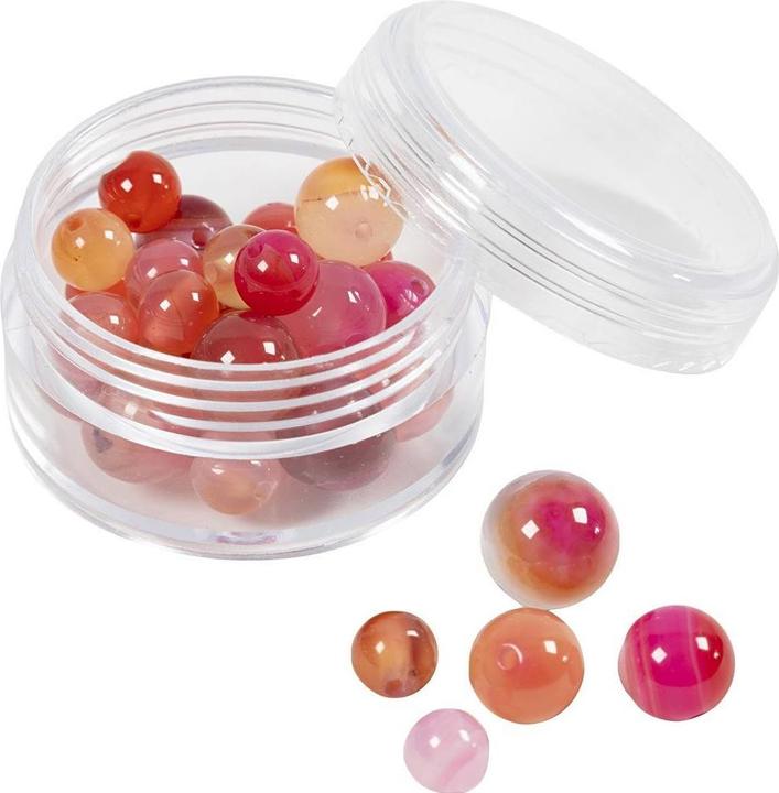 Produktbild Creativ Company Perlen-Set Achatstein Hellrosa, 6-10 mm, Packungsgrösse