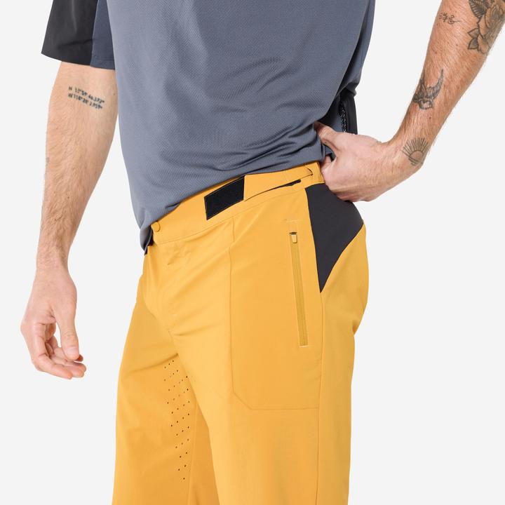 Produktbild Rockrider Radhose kurz atmungsaktiv Unisex gelb (3XL)