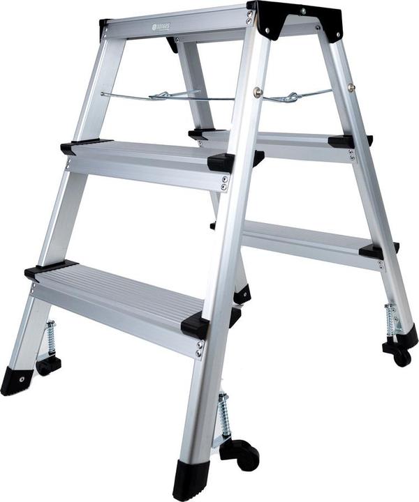Actual product image Dönges Folding ladder with castors, 3 steps (Folding step, 60.60 cm)
