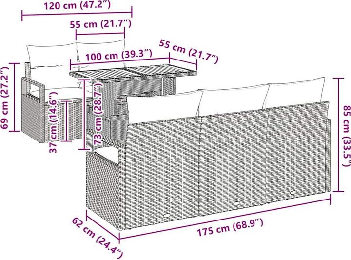 Produktbild vidaXL Gartenmöbel
