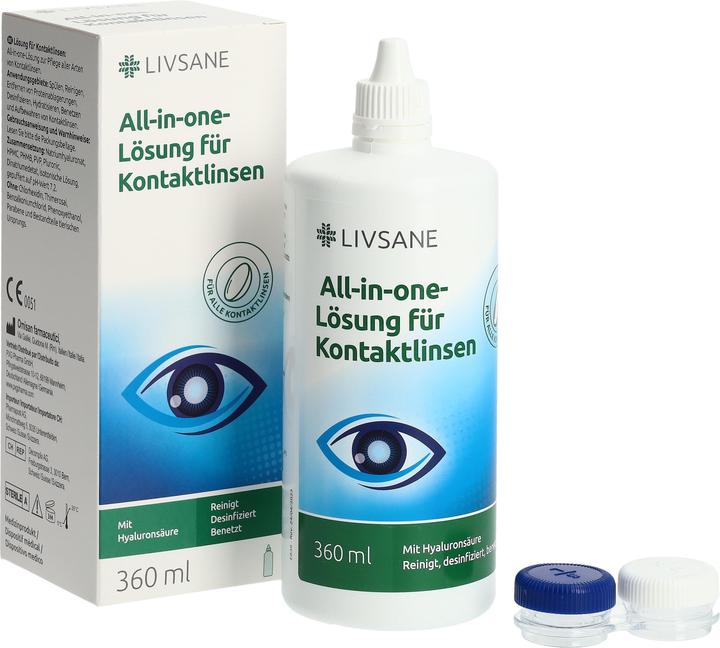 Produktbild Livsane All-in-one-Lösung für Kontaktlinsen (All in One Lösung, 360 ml)