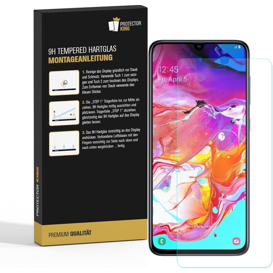 Thumbnail - Protectorking 2x echtes Tempered 9H Panzerhartglas 3D KLAR (2 Stück, Samsung Galaxy A30), Smartphone Schutzfolie, Transp...