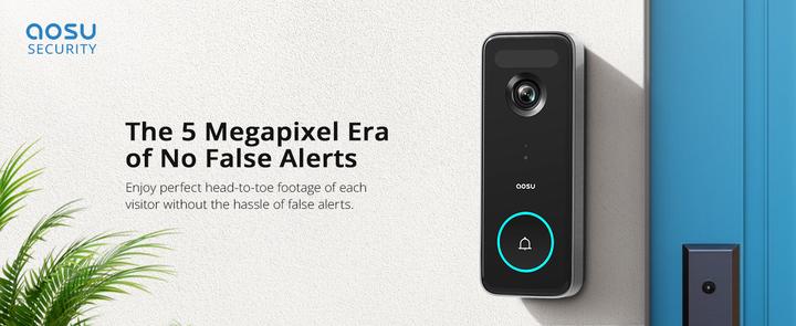 Productafbeelding Aosu V8S video deurintercom WLAN complete set 1 stuk zwart (WiFi)