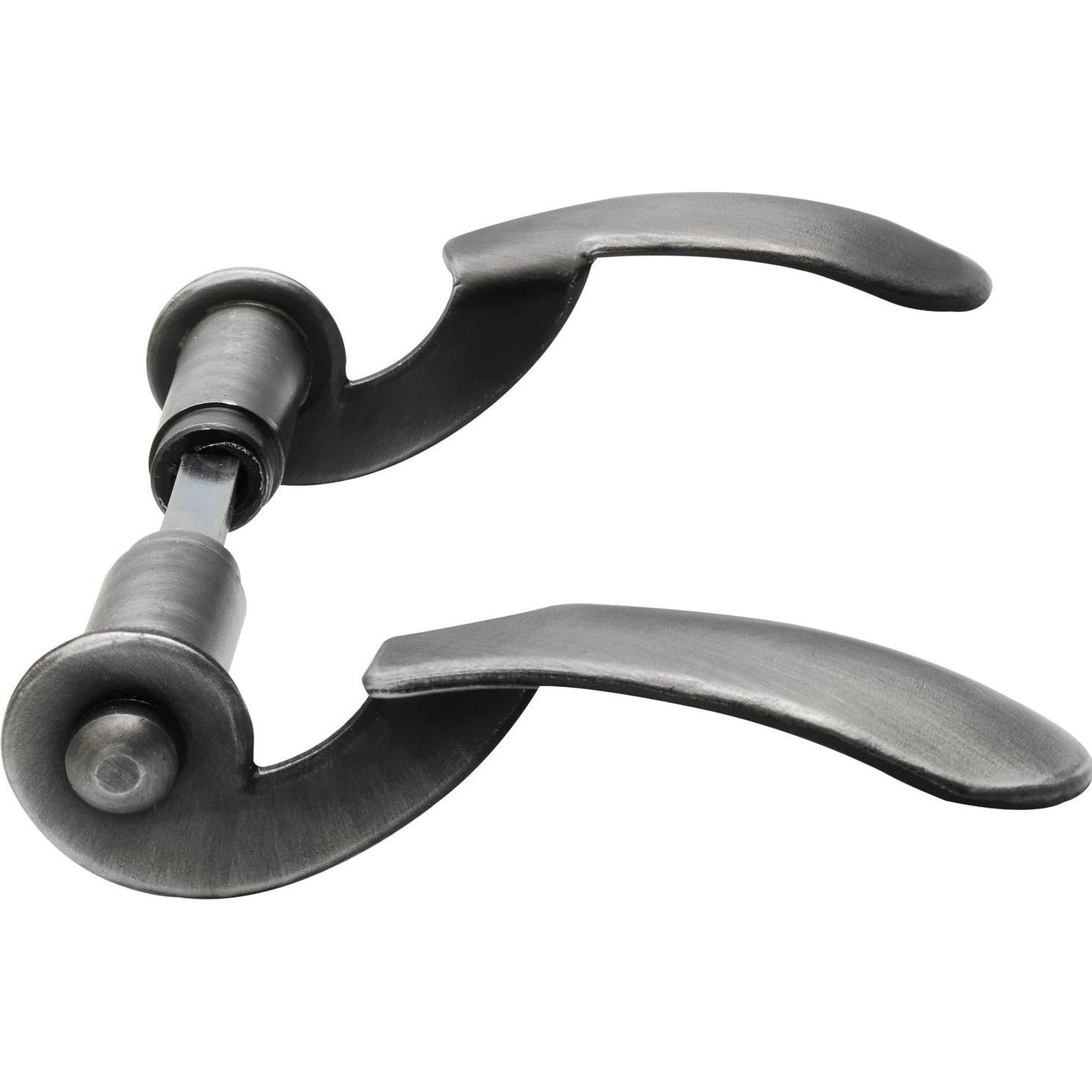 Schösswender, Türgriff + Fenstergriff, Drückerpaar ELITE, Ansatz 18 mm, schwarz passiviert (Türgarnitur)
