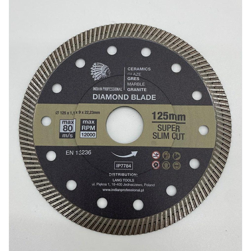 Indian Professional, Abrasivi, TARCZA DIAMENTOWA 125mm x 1 1mm x 22 2mm SUPER SLIM CUT /