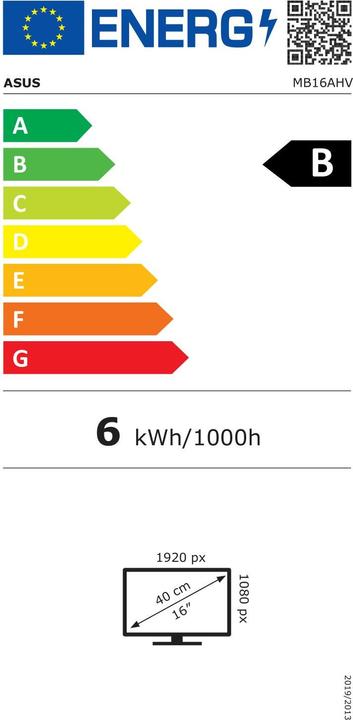 Energie-Label ASUS MB16AHV (1920 x 1080 Pixel, 15.60")