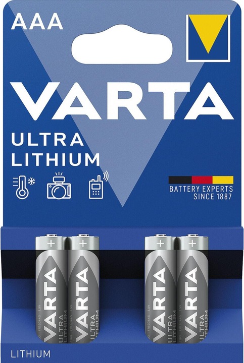 Productafbeelding Varta ULTRA Lithium (4 Pcs., AAA, 1100 mAh)