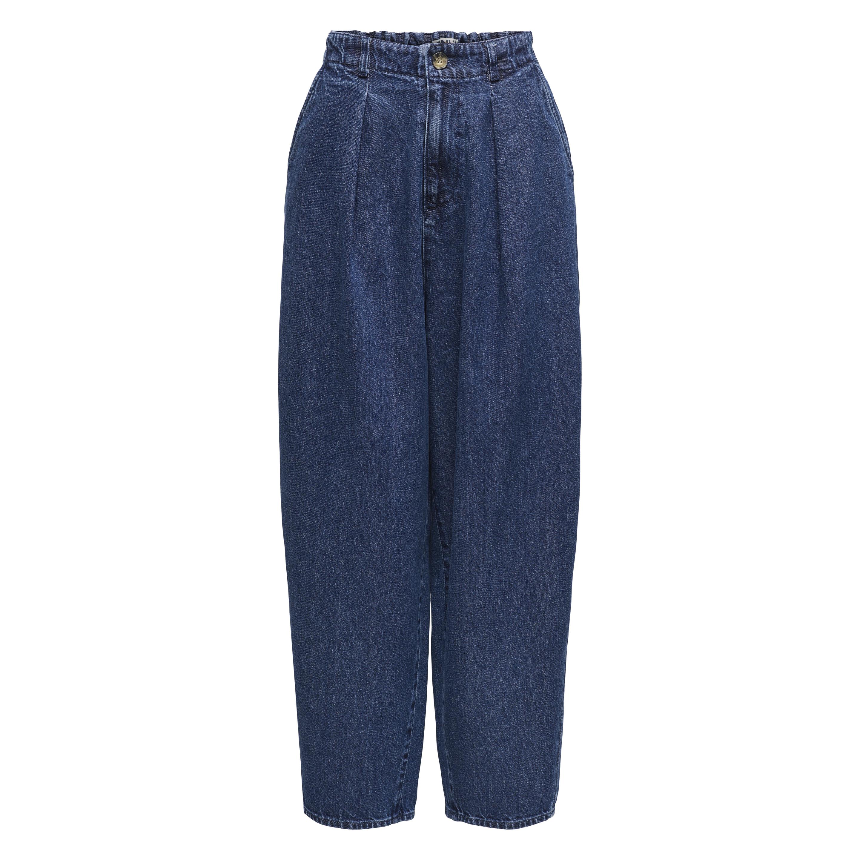 Only, Damen, Jeans, Onllerin Hohe Taille Ballon Schnitt Jeans Ballon-Fit Jeans, Blau, (W27/L32)