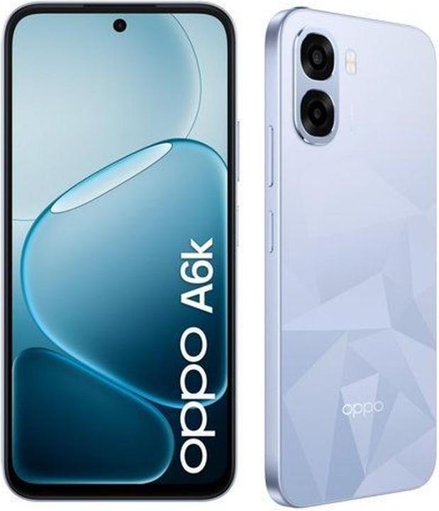 Actual product image OPPO A6k 256GB Blau (256 GB, Blue, Crystal Blue, 6.75", Dual SIM, 4G)