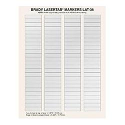 Brady, Etiketten, LAT-36-773-1, metallisierter Polyester, Silber, 40.64 x 9.53 mm, permanent, US-Letter, 4-bah
