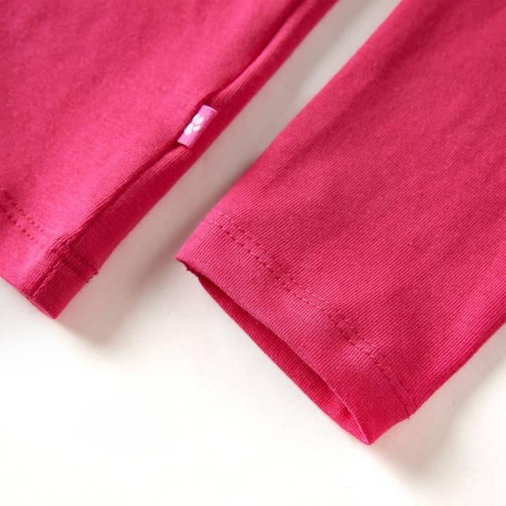 Produktbild VidaXL Kinder-Langarmshirt Knallrosa 140,Material: 95 % Baumwolle (140)